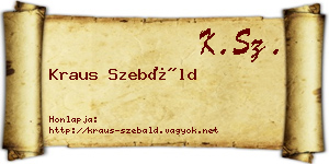 Kraus Szebáld névjegykártya